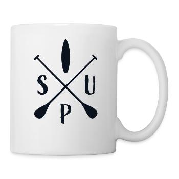 SUP Stand Up Paddling - Tasse - Weiß - Rechts