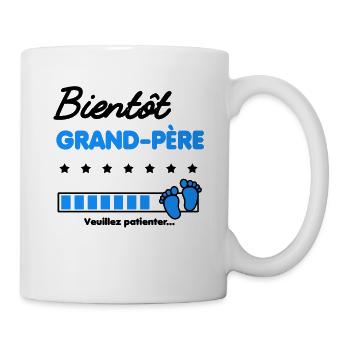 Bientôt grand-père cadeau naissance - Mug blanc - blanc - Droite