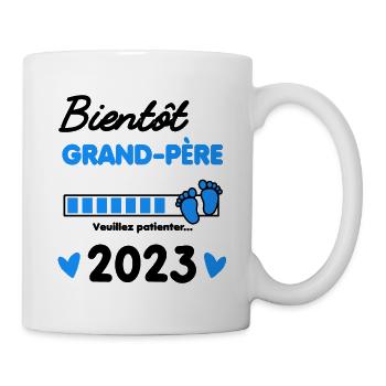 Bientôt grand-père 2023 cadeau naissance - Mug blanc - blanc - Droite