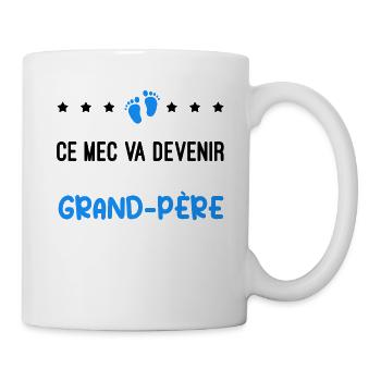 Annonce grossesse homme devenir grand-père - Mug blanc - blanc - Droite