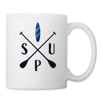 SUP Stand Up Paddling - Tasse - Weiß - Rechts