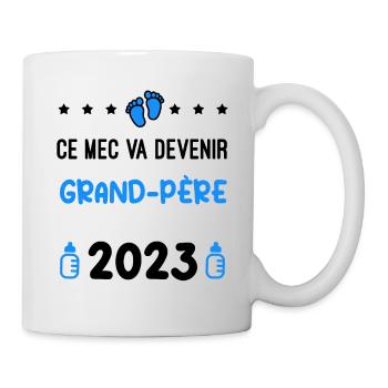 homme devenir grand-père 2023 - Mug blanc - blanc - Droite