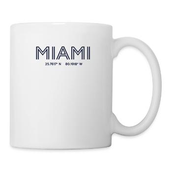 Coordonnées de la ville des États-Unis - Miami - Mug blanc - blanc - Droite