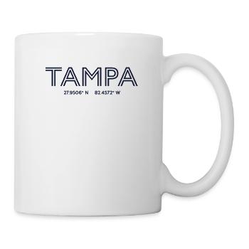 USA Stadt Koordinaten - Tampa - Tasse - Weiß - Rechts