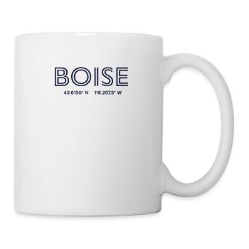 Coordonnées de la ville des États-Unis - Boise - Mug blanc - blanc - Droite