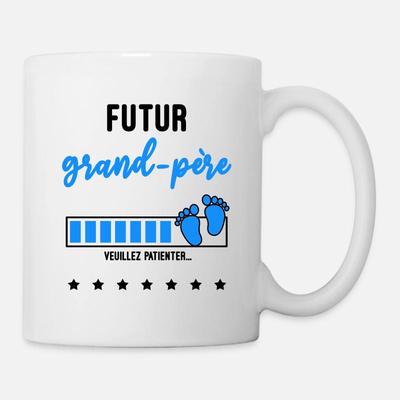 futur grand-père - Mug blanc - blanc