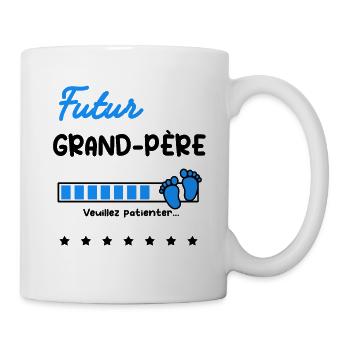 futur grand-père cadeau naissance - Mug blanc - blanc - Droite