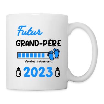 Annonce grossesse futur grand-père 2023 - Mug blanc - blanc - Droite