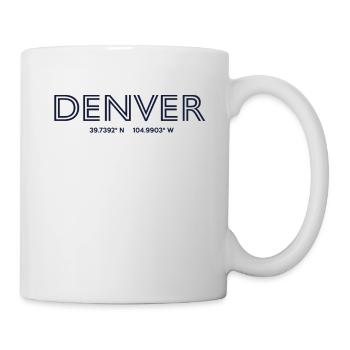 Coordonnées de la ville des États-Unis - Denver - Mug blanc - blanc - Droite