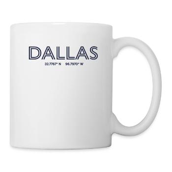 USA City Coordinates - Dallas - Mug - white - Right