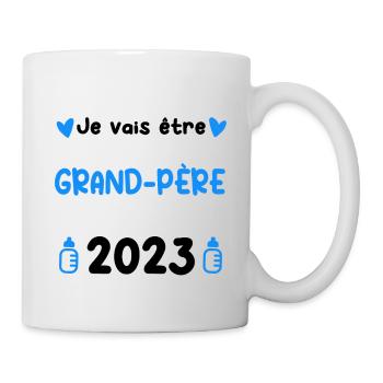 Annonce grossesse grand-père 2023 - Mug blanc - blanc - Droite