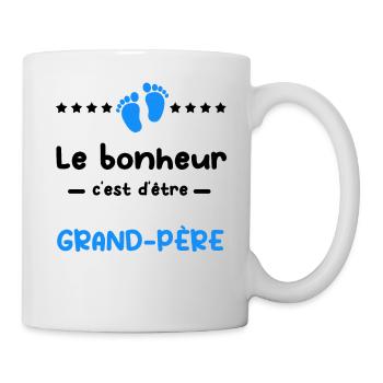 Annonce grossesse bonheur grand-père - Mug blanc - blanc - Droite