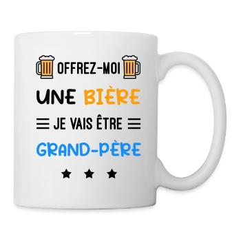 grossesse bière je vais être grand-père - Mug blanc - blanc - Droite