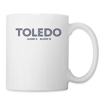 USA Stadt Koordinaten - Toledo - Tasse - Weiß - Rechts