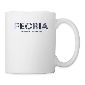 Coordonnées de la ville des États-Unis - Peoria - Mug blanc - blanc - Droite