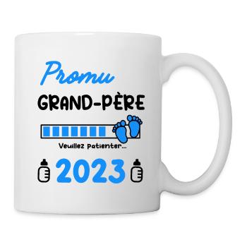 Annonce grossesse Promu grand-père 2023 - Mug blanc - blanc - Droite