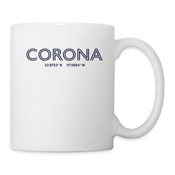 USA City Coordinates - Corona - Mug - white - Right
