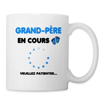 grand-père en cours cadeau naissance - Mug blanc - blanc - Droite