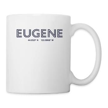 USA Stadt Koordinaten - Eugene - Tasse - Weiß - Rechts