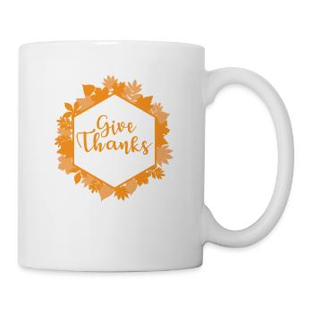 Give Thanks Family USA America Holiday - Mug - white - Right