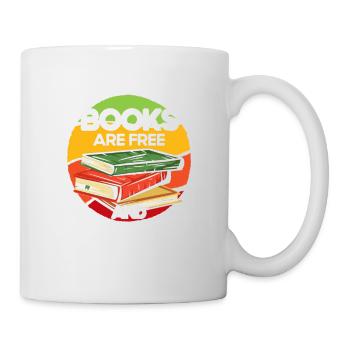 Book reading bookwork gift reading books - Mug - white - Right