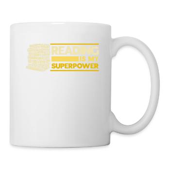 Book reading bookwork gift reading books - Mug - white - Right