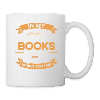 Book reading bookwork gift reading books - Mug - white - Right
