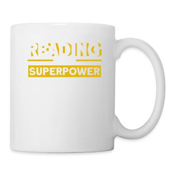 Book reading bookwork gift reading books - Mug - white - Right