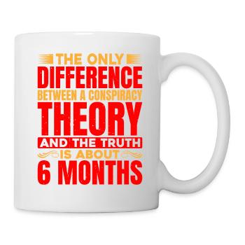 La seule différence entre une théorie du complot - Mug blanc - blanc - Droite