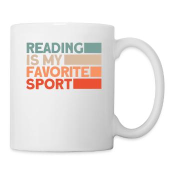 Book reading bookwork gift reading books - Mug - white - Right