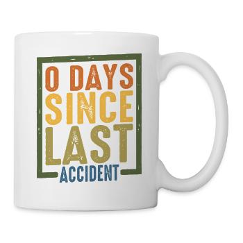0 jours depuis le dernier accident 5 - Mug blanc - blanc - Droite