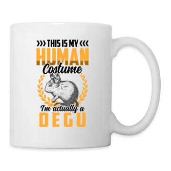 Nur ein Degu Kostüm Nagetier Stauchratte - Tasse - Weiß - Rechts