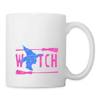 Just My Human Costume Funny Retro Halloween WITCH - Mug - white - Right