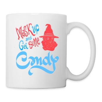 Masquez et obtenez des bonbons rétro Halloween Gnome - Mug blanc - blanc - Droite