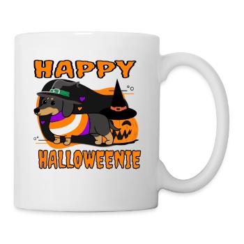 Joyeux Halloweenie Mignon Drôle Amoureux des chiens Halloween - Mug blanc - blanc - Droite
