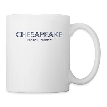 Coordonnées de la ville des États-Unis - Chesapeake - Mug blanc - blanc - Droite