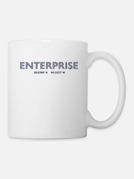 USA Stadt Koordinaten - Enterprise - Tasse - Weiß
