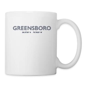 USA Stadt Koordinaten - Greensboro - Tasse - Weiß - Rechts