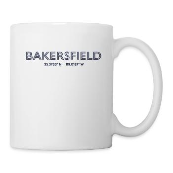 Coordonnées de la ville des États-Unis - Bakersfield - Mug blanc - blanc - Droite