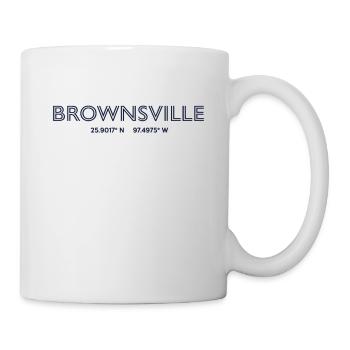 Coordonnées de la ville des États-Unis - Brownsville - Mug blanc - blanc - Droite