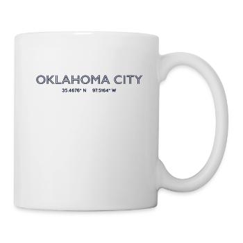USA Stadt Koordinaten - Oklahoma City - Tasse - Weiß - Rechts