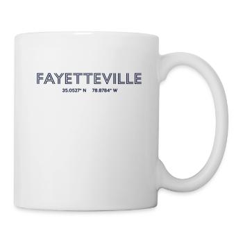 Coordonnées de la ville des États-Unis - Fayetteville - Mug blanc - blanc - Droite