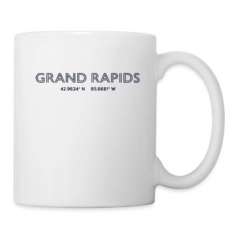 Coordonnées de la ville des États-Unis - Grand Rapids - Mug blanc - blanc - Droite