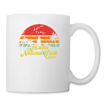 Vintage Acadia Nationalpark Maine Surfen Spaß - Tasse - Weiß - Rechts