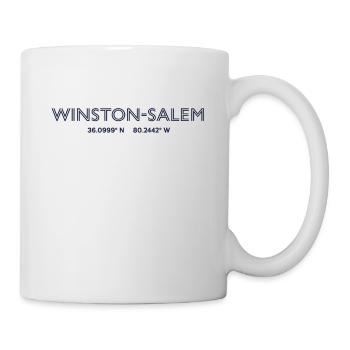 USA City Coordinates - Winston-Salem - Mug - white - Right