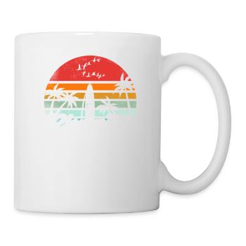 Vintage Clearwater Beach Floride Surf Retro Pun - Mug blanc - blanc - Droite