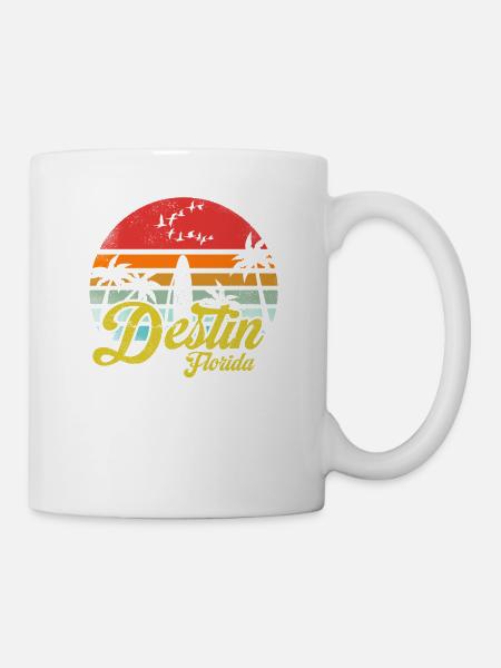 Vintage Destin Floride Surf Rétro Surf Humour - Mug blanc - blanc