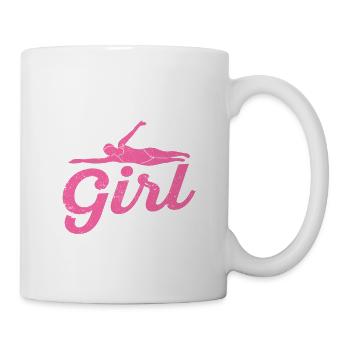 I swim like a girl and try to compete with the - Mug - white - Right