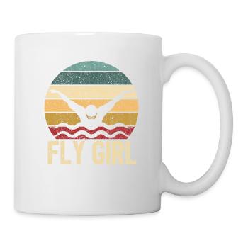 Flying Girls Butterfly Swimming Girls - Mug blanc - blanc - Droite