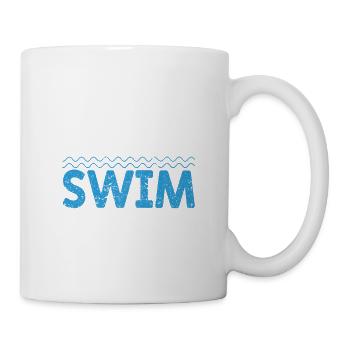 Funny Schwimmen Team Coach Sport Nobody Cares Swim - Tasse - Weiß - Rechts